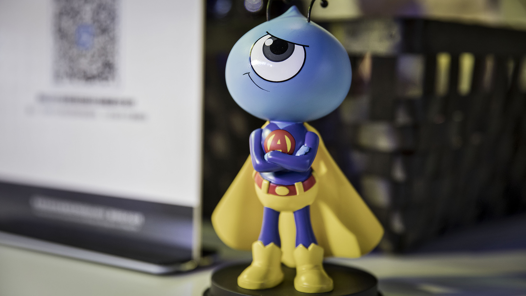 The mascot for Ant Financial Services Group stands on display at Alibaba Group Holding Ltd.'s annual November 11 Singles' Day online shopping event in Shenzhen, China, on Friday, Nov. 11, 2016. Alibaba broke its $14 billion Singles' Day sales record with room to spare, offering assurances about the strength of the Chinese consumer despite the nation's economic slowdown.
