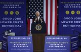 President Biden Delivers Remarks On The Economy At A Steamfitters Union In Virginia