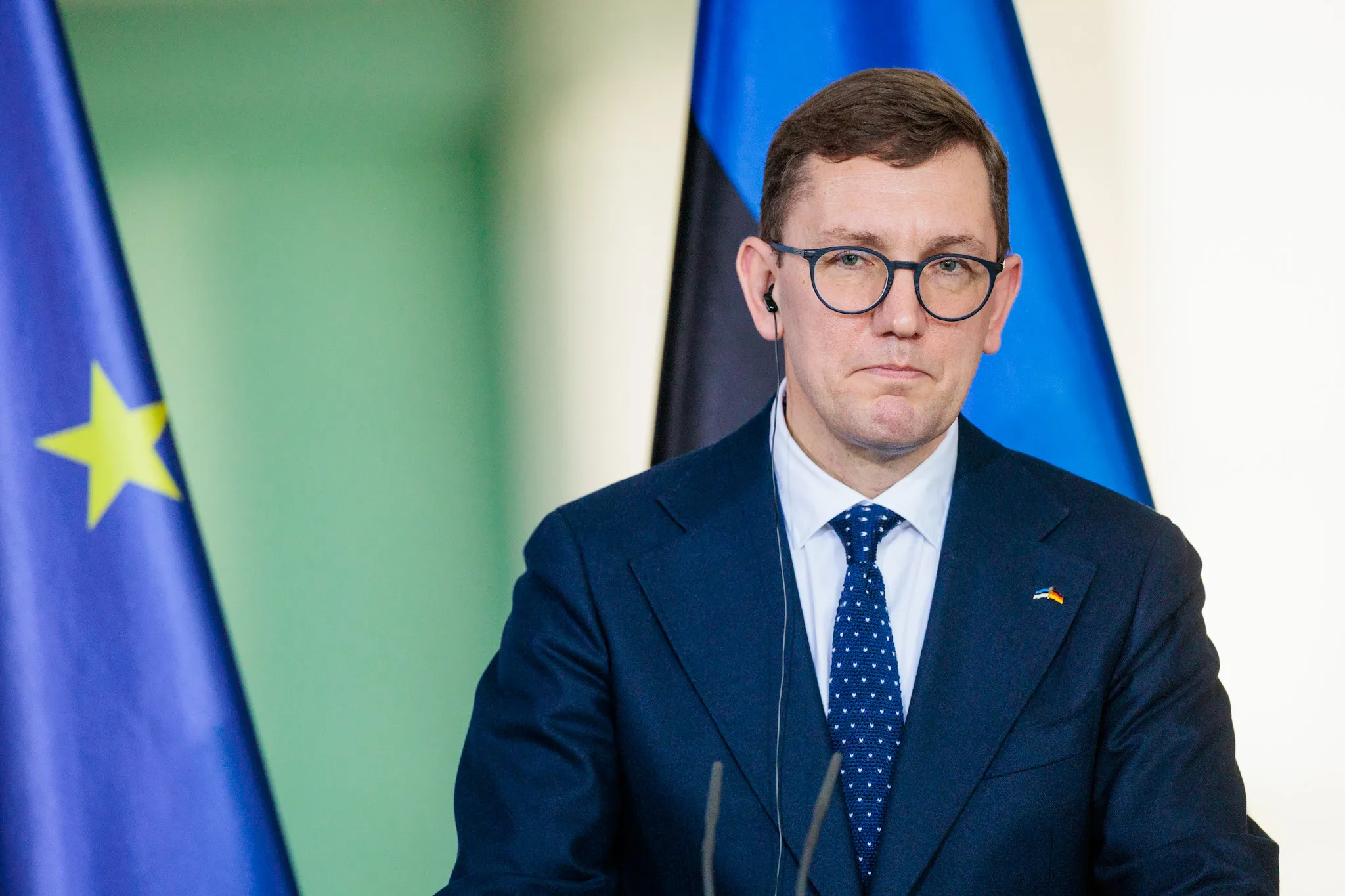 Estonia's Prime Minister Kristen Michal