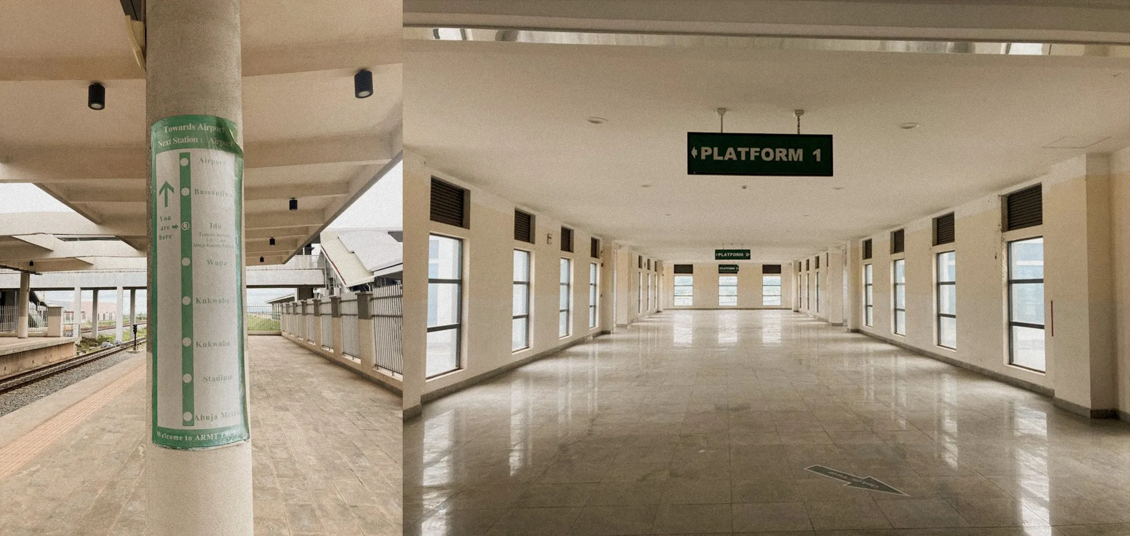 The abandoned Idu Station in Abuja, Nigeria.