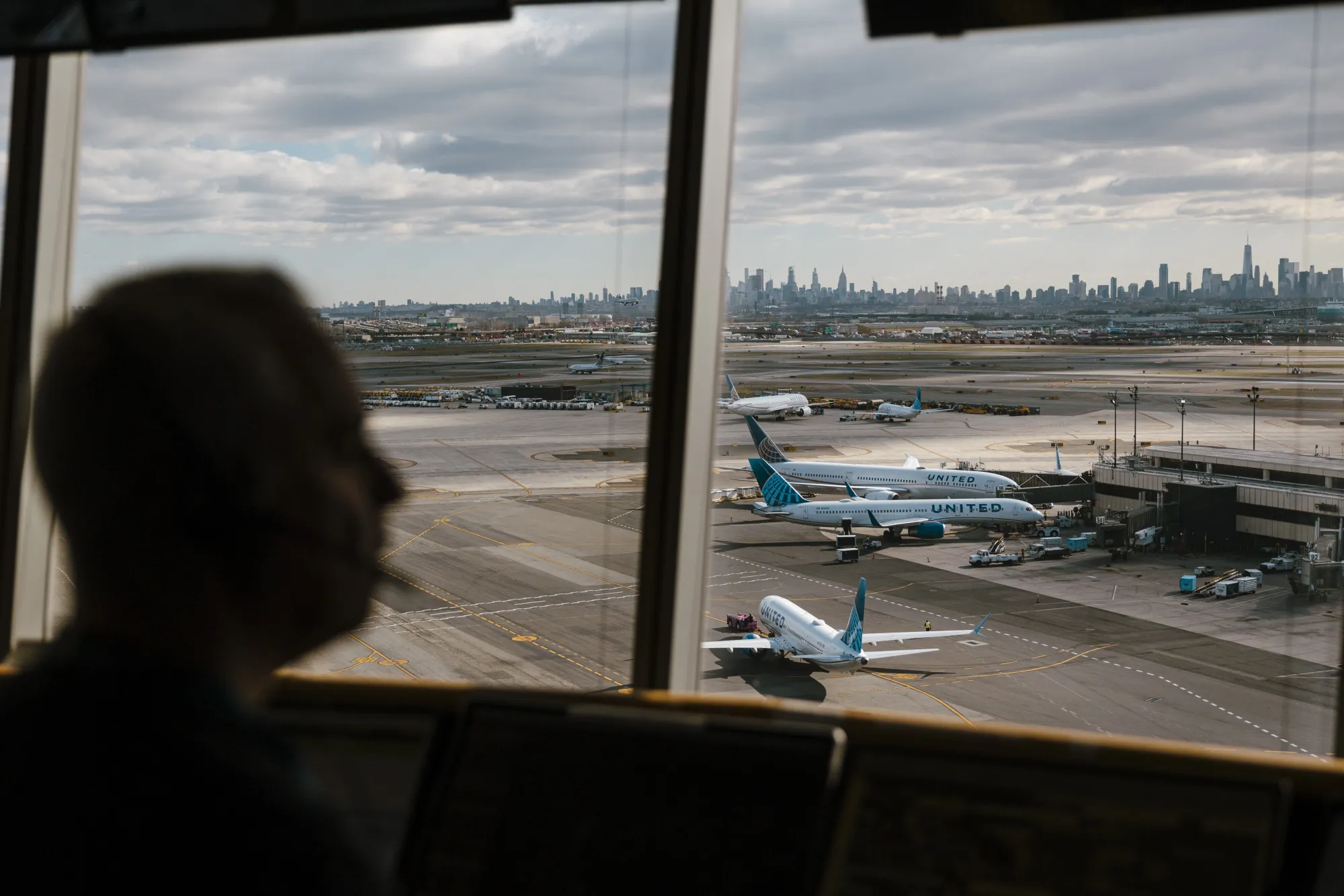 United Airlines planes&nbsp;on the tarmac at Newark Liberty International Airport in New Jersey.