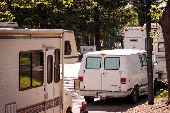 An RV Camp Sprang Up Outside Google’s Headquarters. Now Mountain View Wants to Ban It