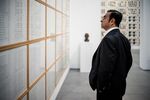 Carlos Ghosn views artwork at the DIA Art Foundation in New York on May 6, 2017.&nbsp;