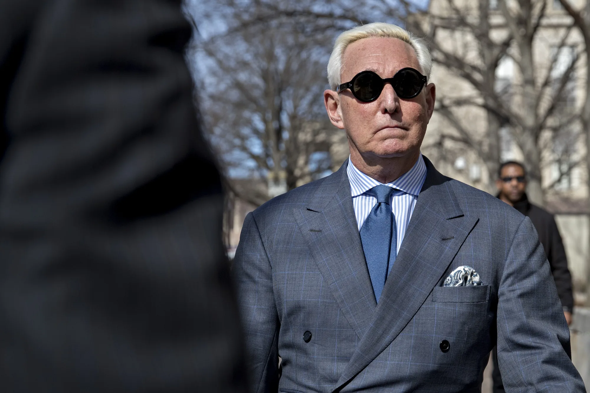 Roger Stone arrives to federal court in Washington, D.C.,&nbsp;on&nbsp;Feb. 21.&nbsp;