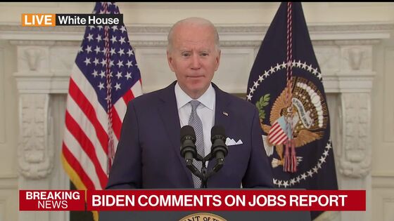 Biden Says His Economic Plan Is Working After Record 2021 Job Gain