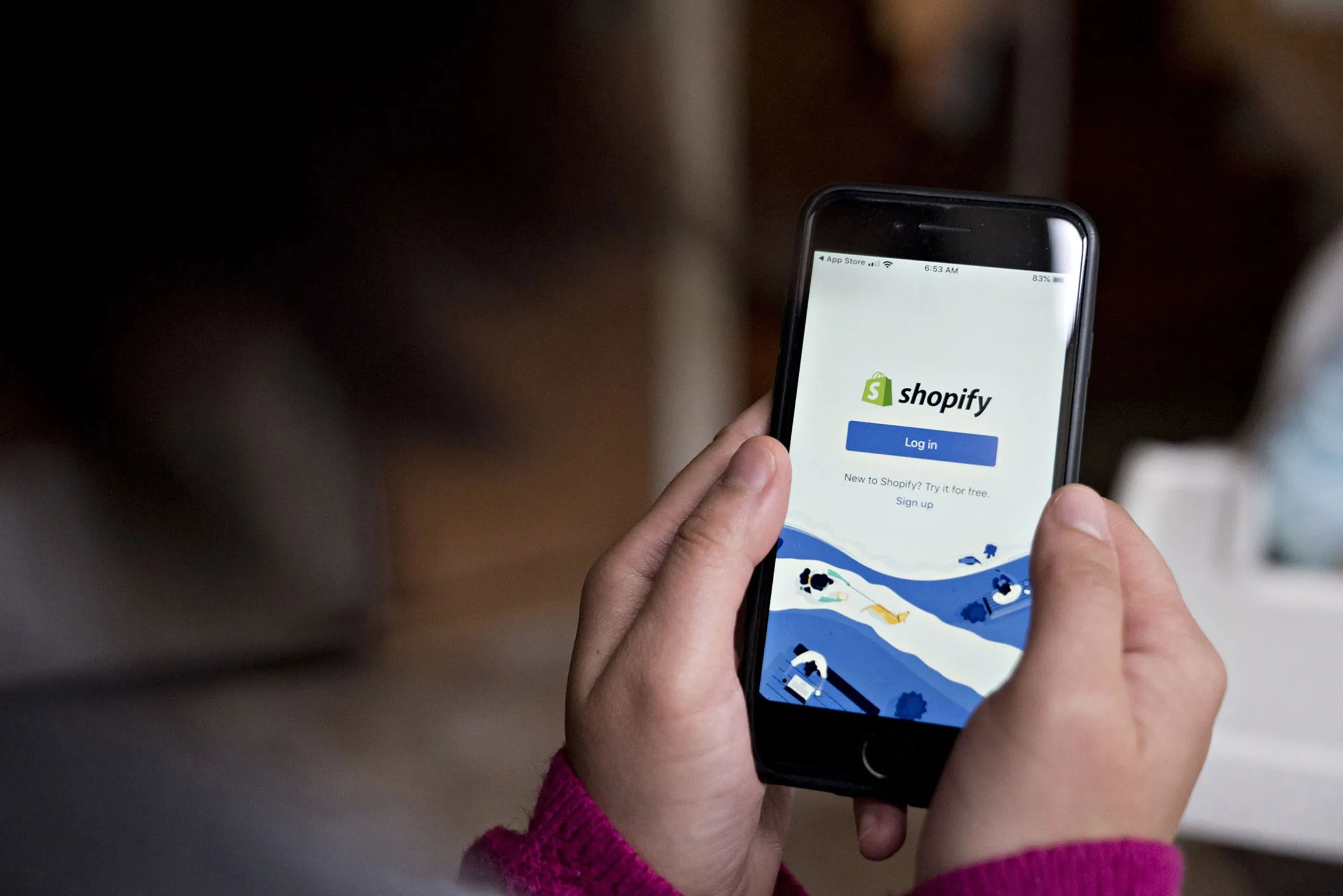 The Shopify&nbsp;app.