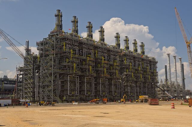 ExxonMobil Corp. and Saudi Basic Industries Corp. (Sabic) Gulf Coast Growth Ventures petrochemical complex under construction in Gregory, Texas, U.S., on Wednesday, July 28, 2021. The Gulf Coast Growth Ventures petrochemical complex will be the world's largest steam cracker and create $50 billion of 