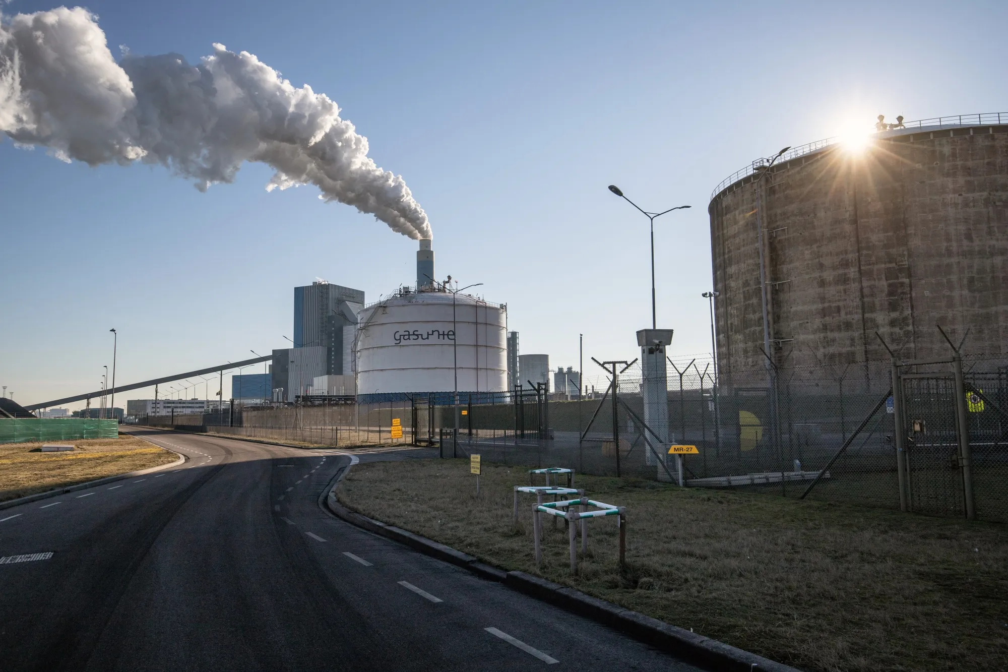 A coal-fired power station at the Port of Rotterdam.