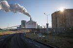 A coal-fired power station at the Port of Rotterdam.