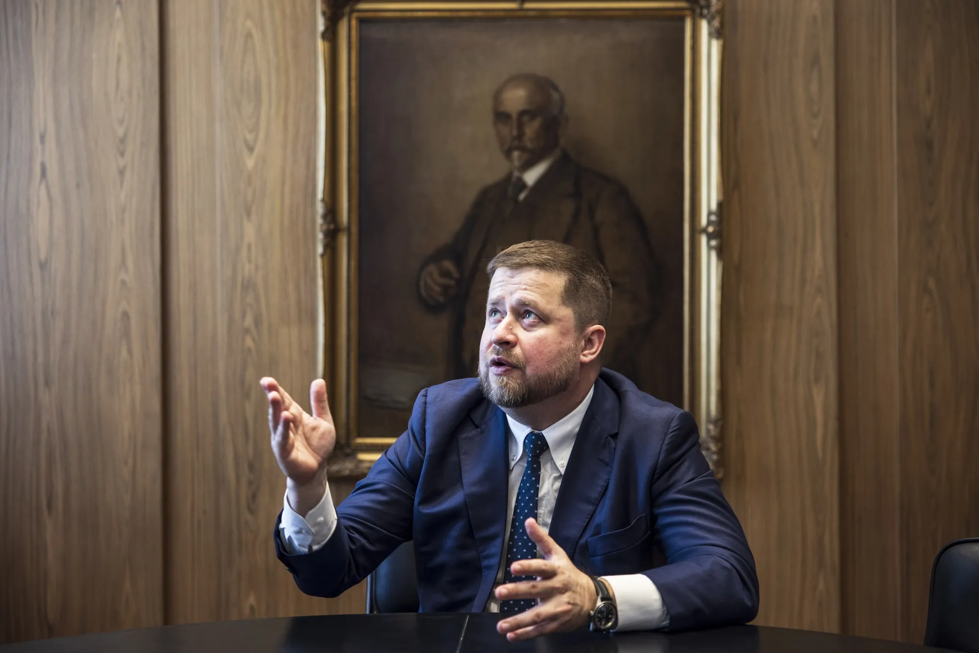 Governor Ales Michl advocated for leaving interest rates unchanged because the outlook for core inflation was “still fairly high.”