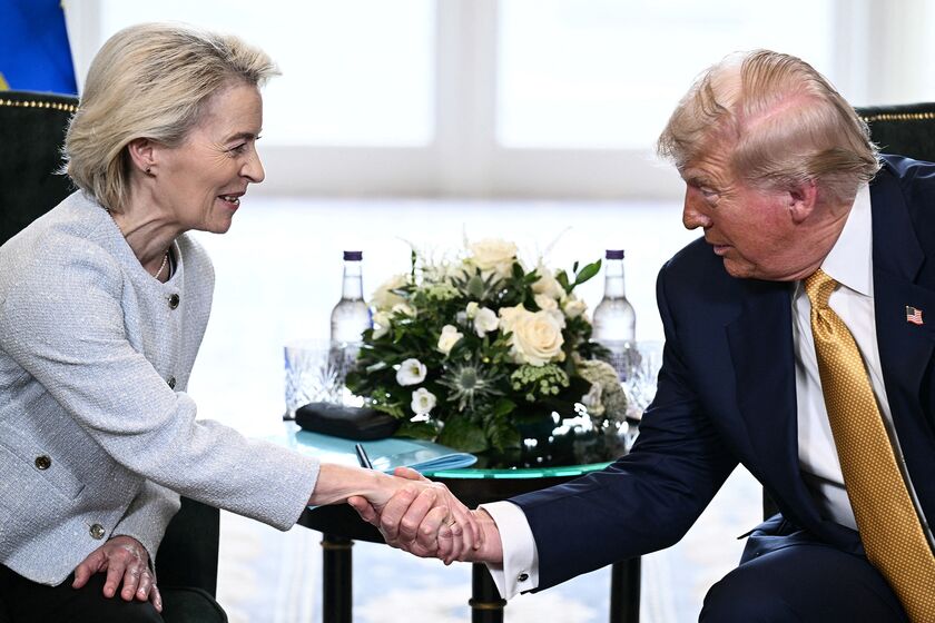 TOPSHOT-BRITAIN-SCOTLAND-US-EU-TRUMP