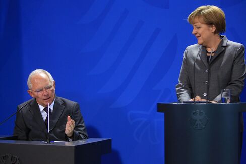 Angela Merkel And Wolfgang Schaeuble