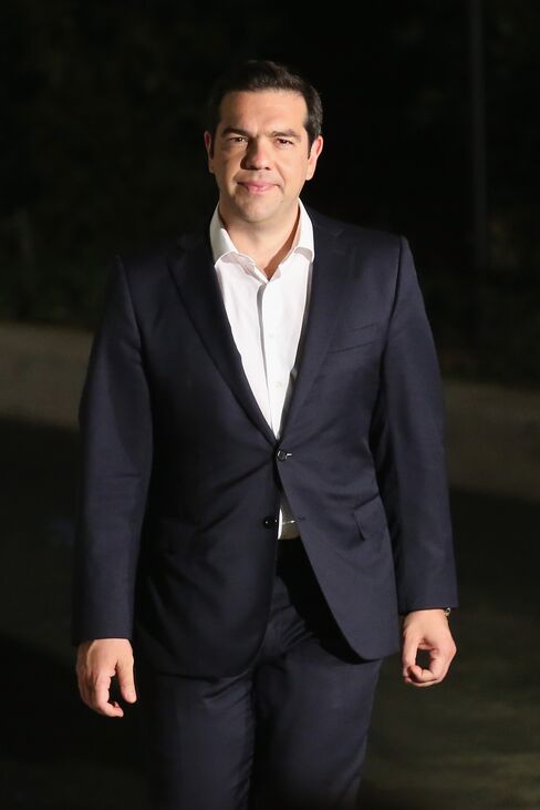 PM Alexis Tsipras headed to see the President of Greece after the 'No' vote result became clear