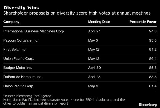 Shareholders Score Records on Corporate Diversity Push in 2021