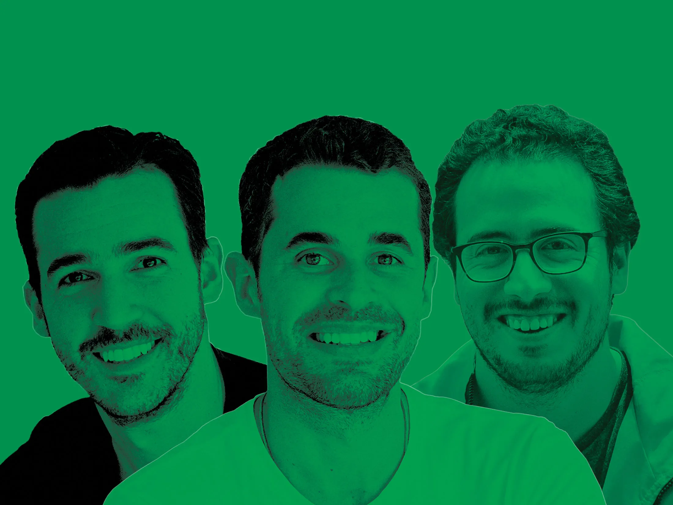 (From left) Simón Borrero, Sebastian Mejia, and Felipe Villamarin, founders of Rappi Inc.