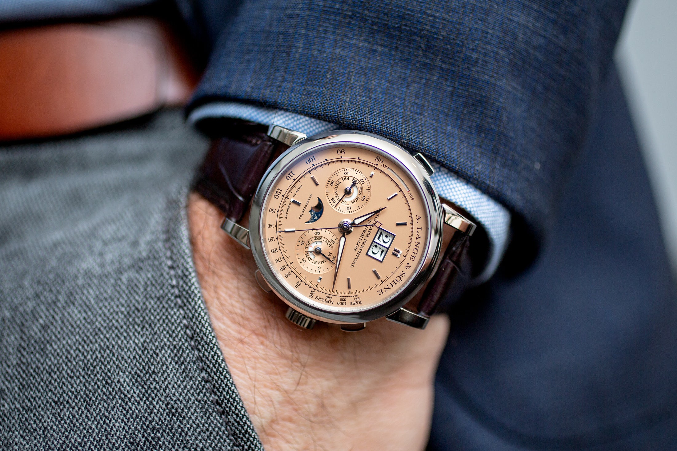 A lange and outlet sohne datograph perpetual tourbillon