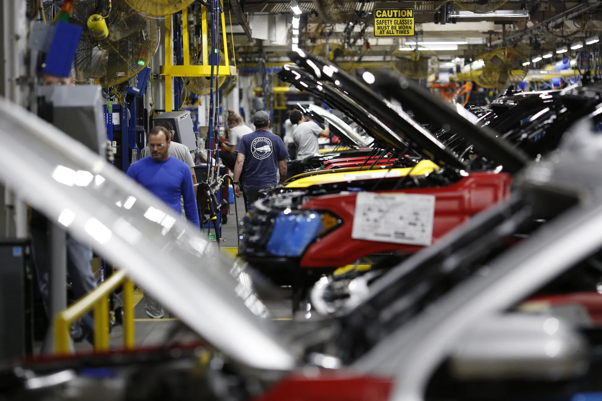 Employees at the Ford Kentucky Truck Plant in Louisville in 2017.