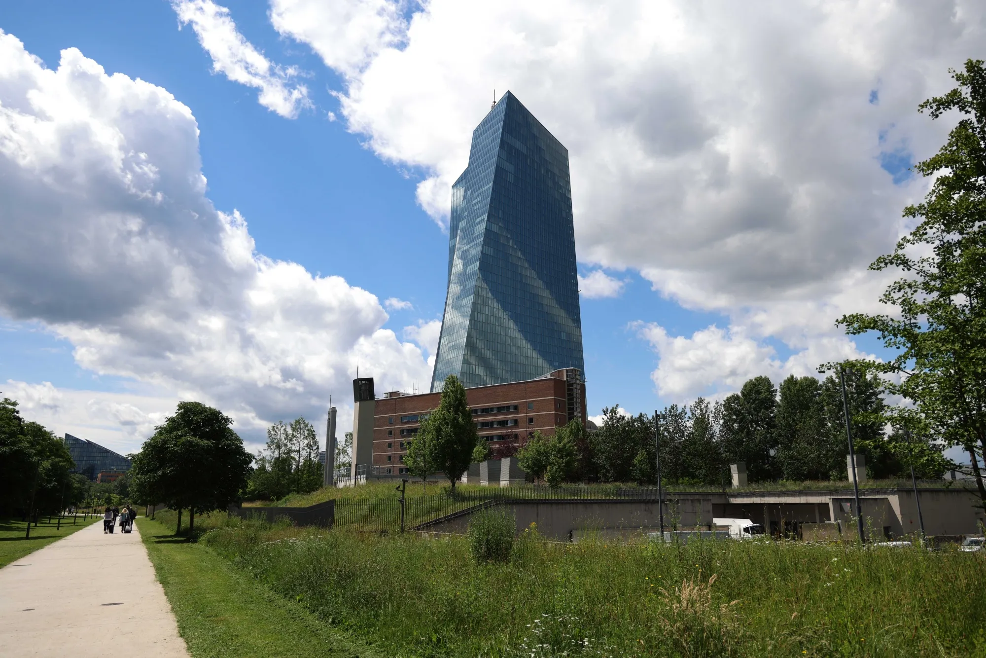 The headquarters of the European Central Bank in Frankfurt.