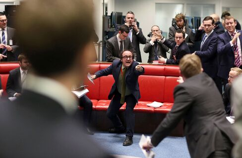 Traders on the floor of the London Metal Exchange, the last open outcry trading in Europe. Photographer: Chris Ratcliffe/Bloomberg