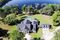 There is a distinctive horseshoe-shaped pool.