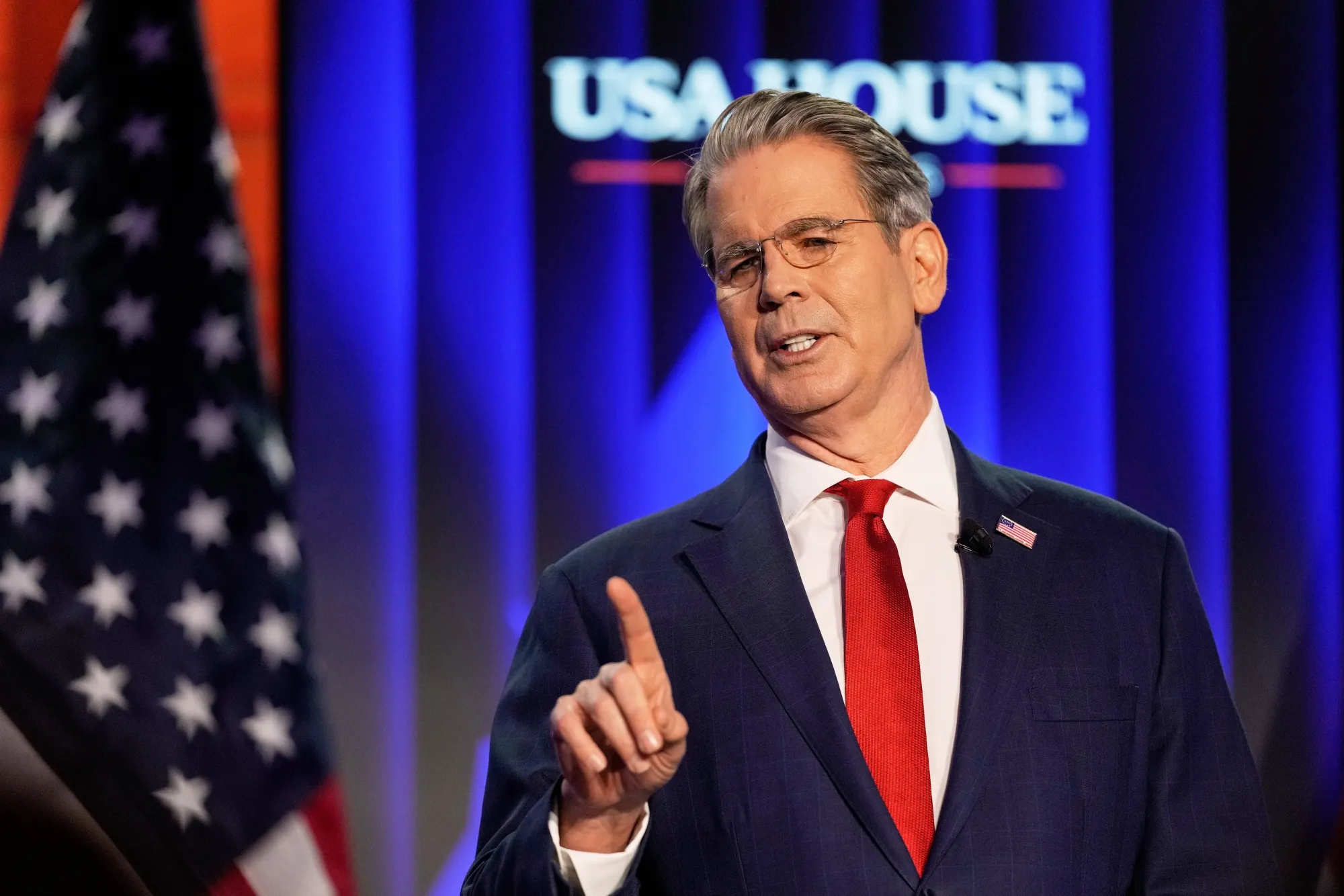 Scott Bessent at the USA House on Jan. 20.