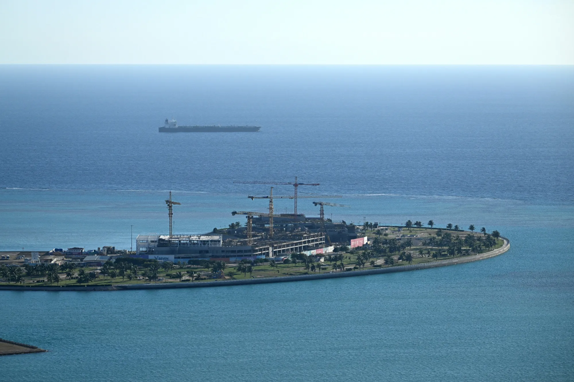 A vessel in the waters off Yanbu, Saudi Arabia.