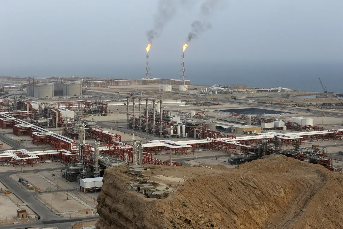 A natural gas refinery at the South Pars gas field&nbsp;in Asaluyeh, Iran in 2019.&nbsp;