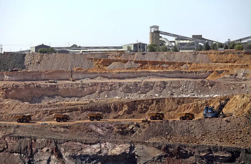 Pit roads at the Jwaneng diamond mine in Botswana.