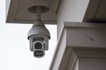 A CCTV camera in Pancras Square near Kings Cross Station in London on Aug. 16.