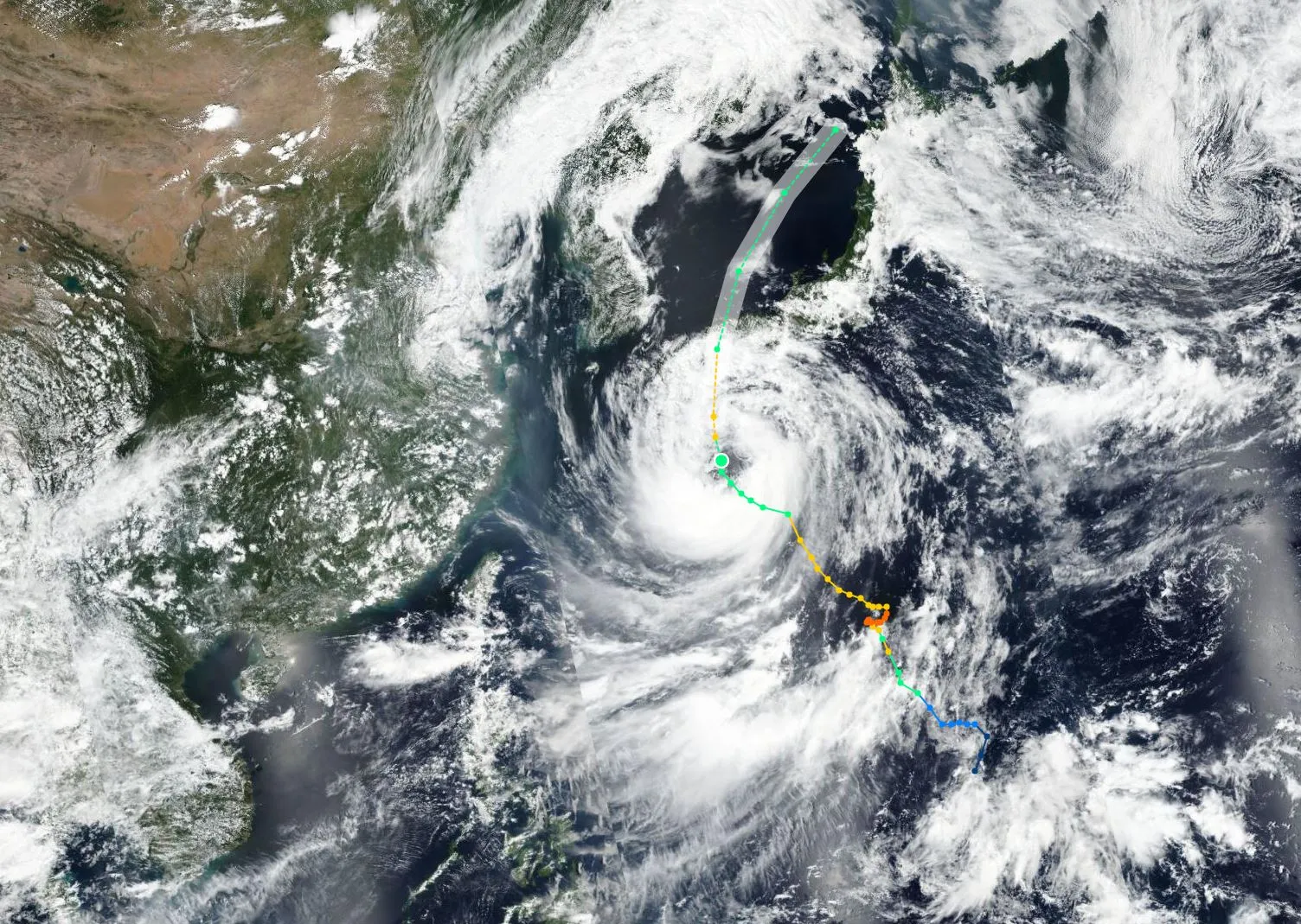 Tropical storm Krosa on Aug. 14.