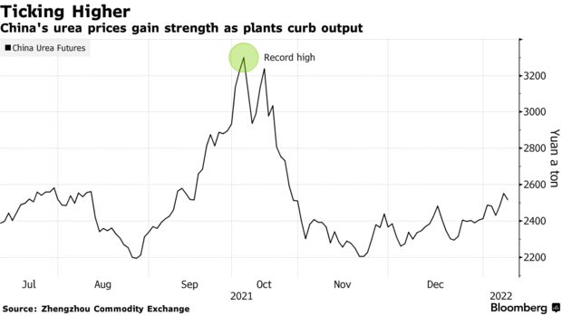China's urea prices gain strength as plants curb output