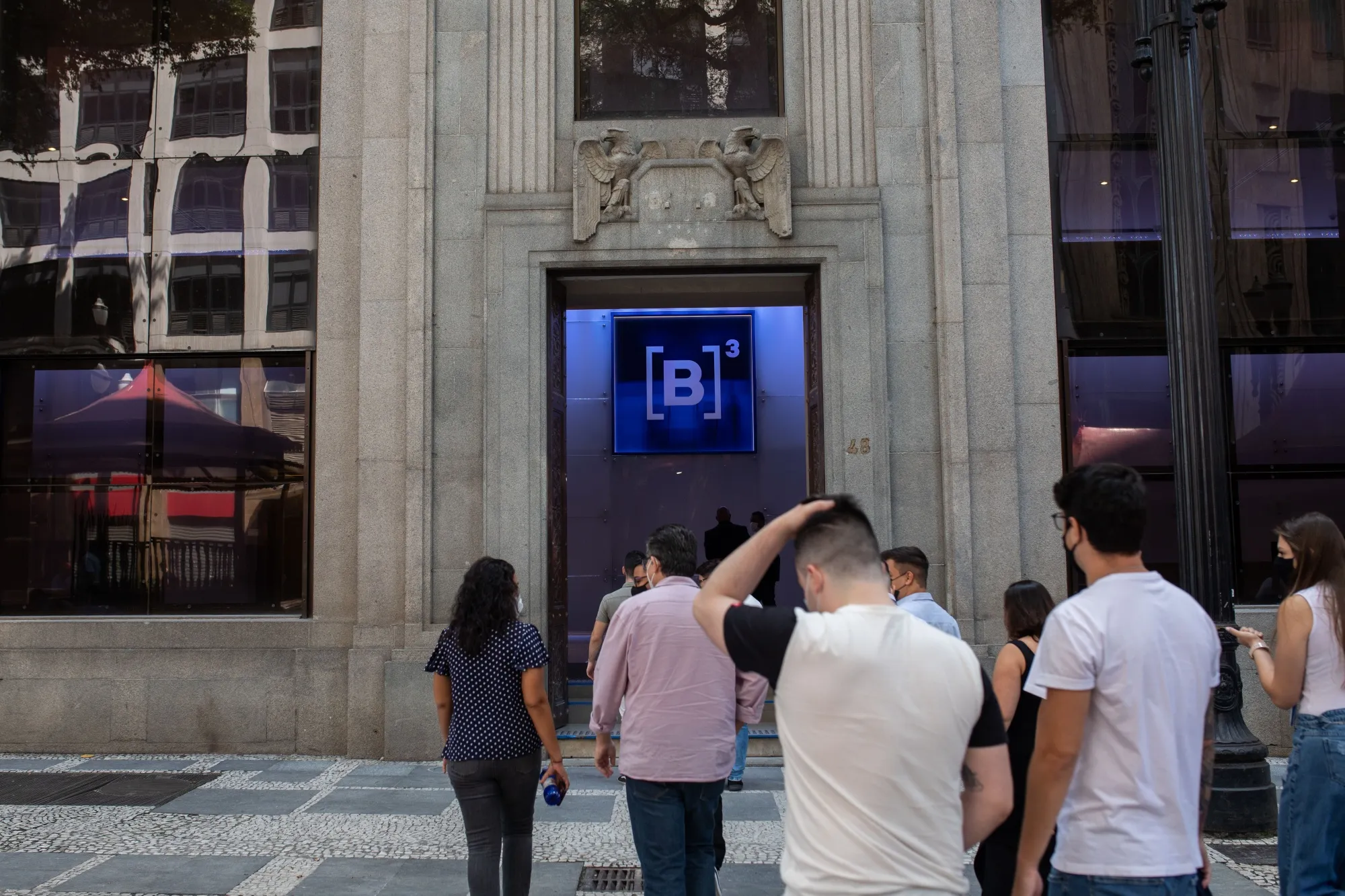 The Brasil Bolsa Balcao stock exchange in Sao Paulo.