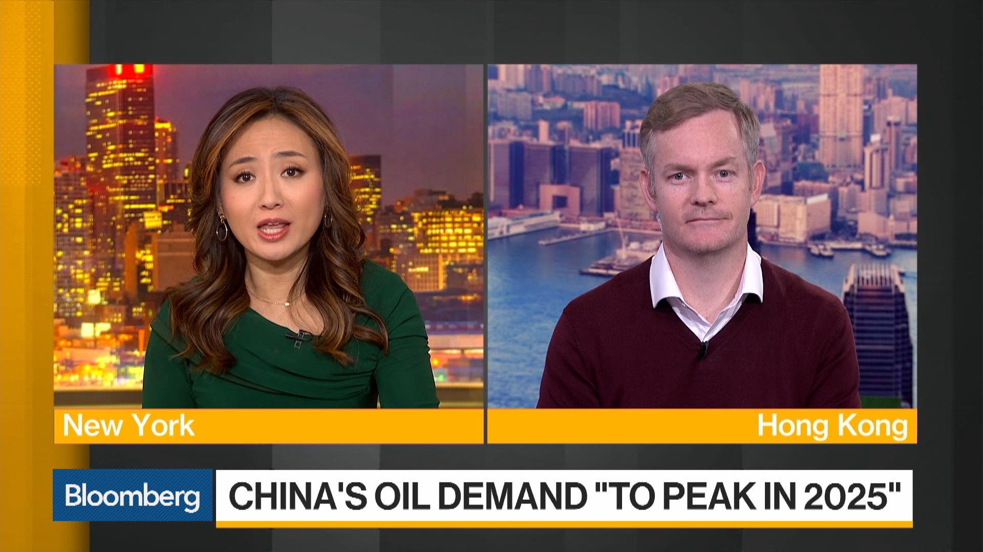 Watch China’s Oil Demand ‘to Peak in 2025’ Bloomberg