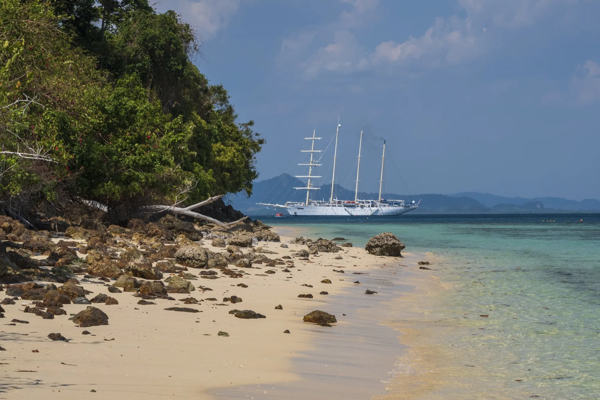 The Star Clipper sailing cruise ship in Ko Kradan.