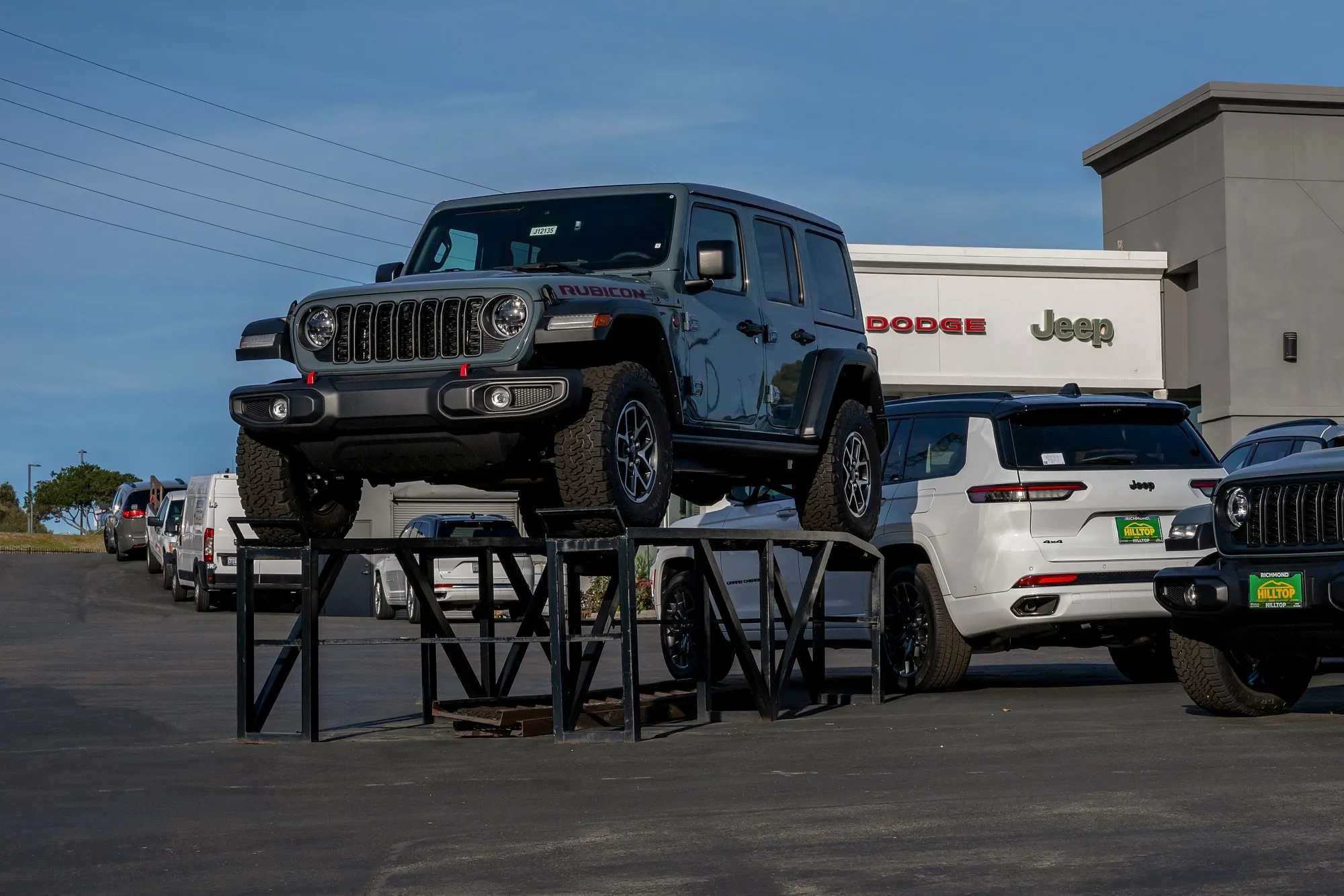 A Jeep Rubicon vehicle at a Jeep dealership in Richmond, California, on&nbsp;March 3.