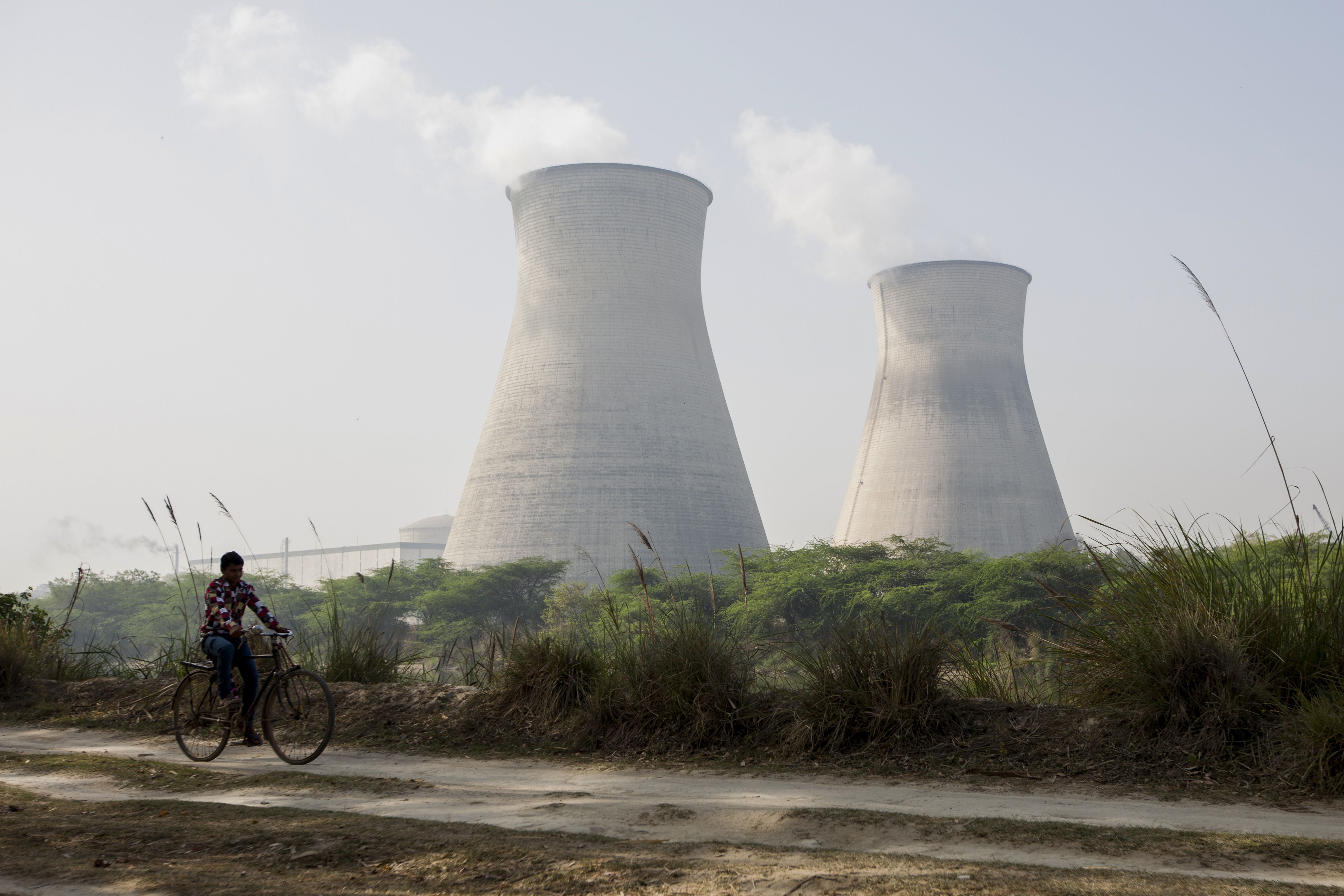 The Norora Atomic Power Station near Norora, India.
