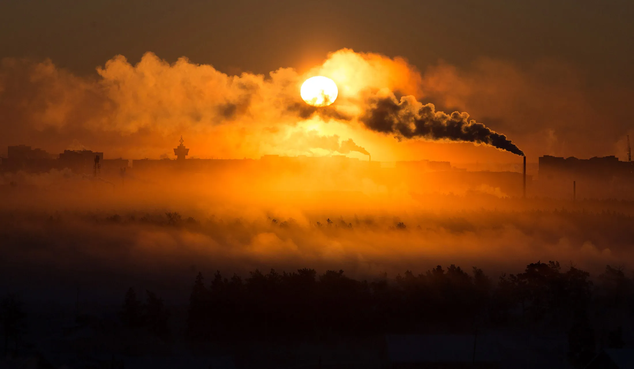Sunrise in Russia’s Yakutsk&nbsp;in eastern Siberia, which&nbsp;has a reputation as the world's coldest city.