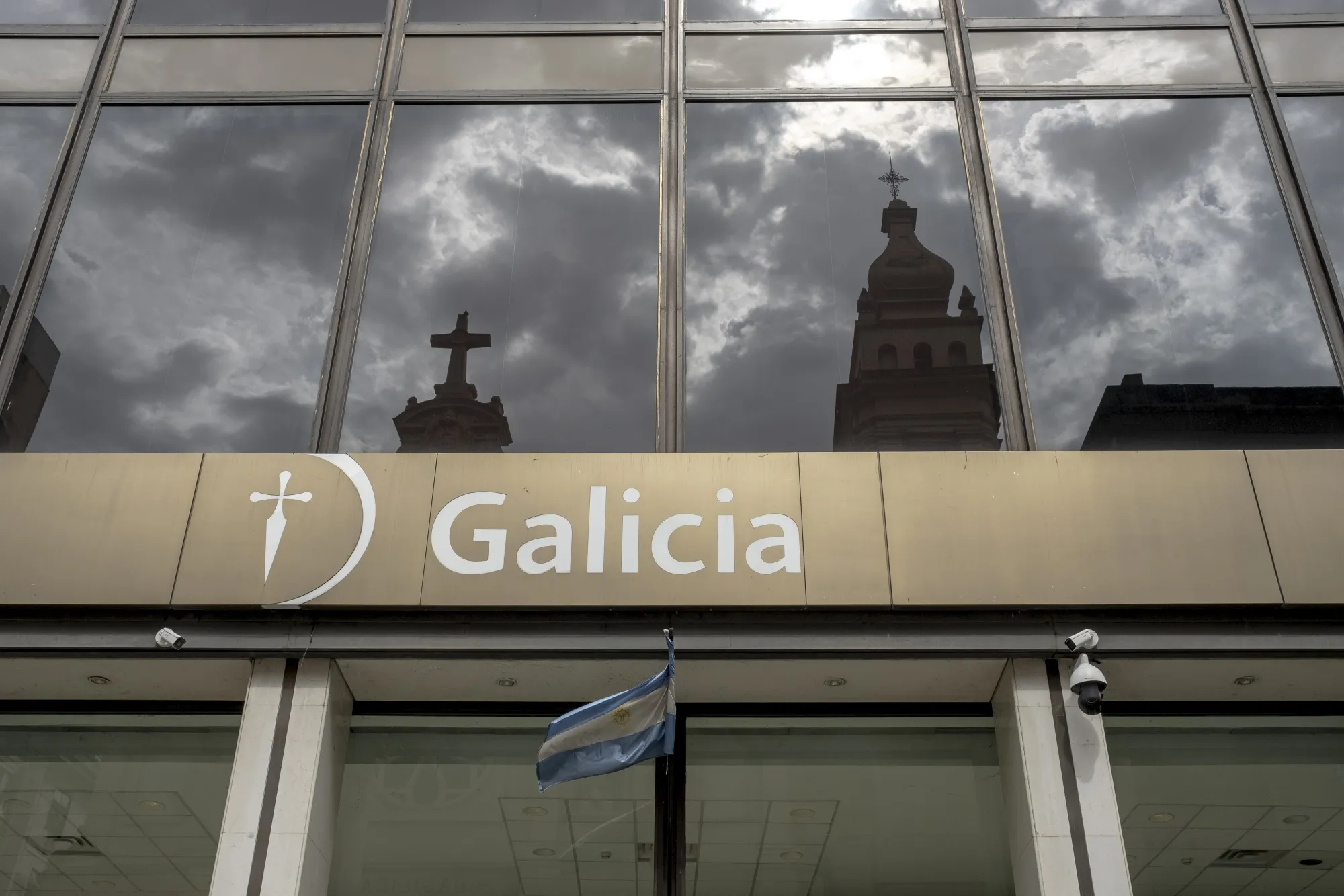 A Banco Galicia bank branch in the financial district of Buenos Aires.