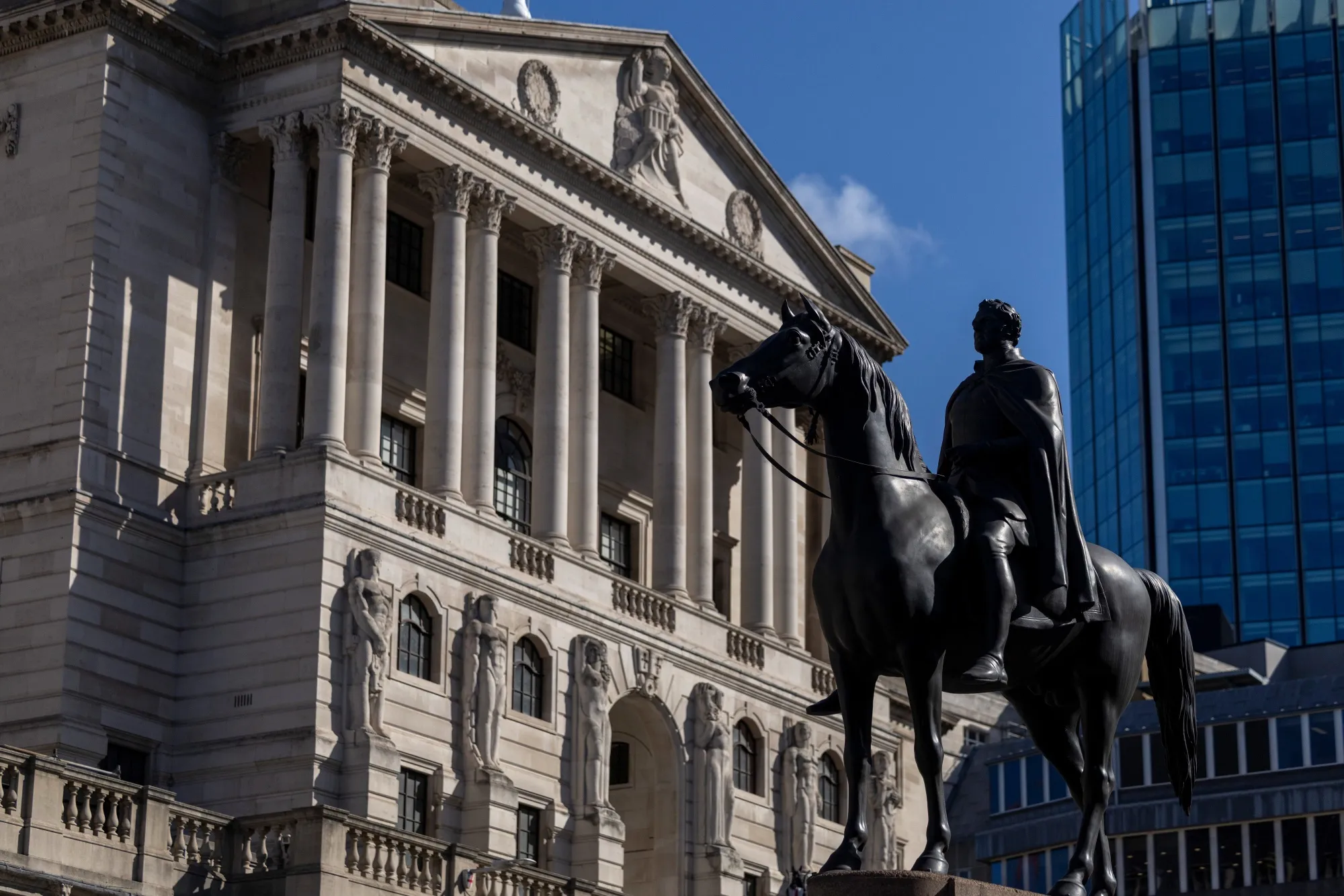 The headquarters of the Bank of England in London.