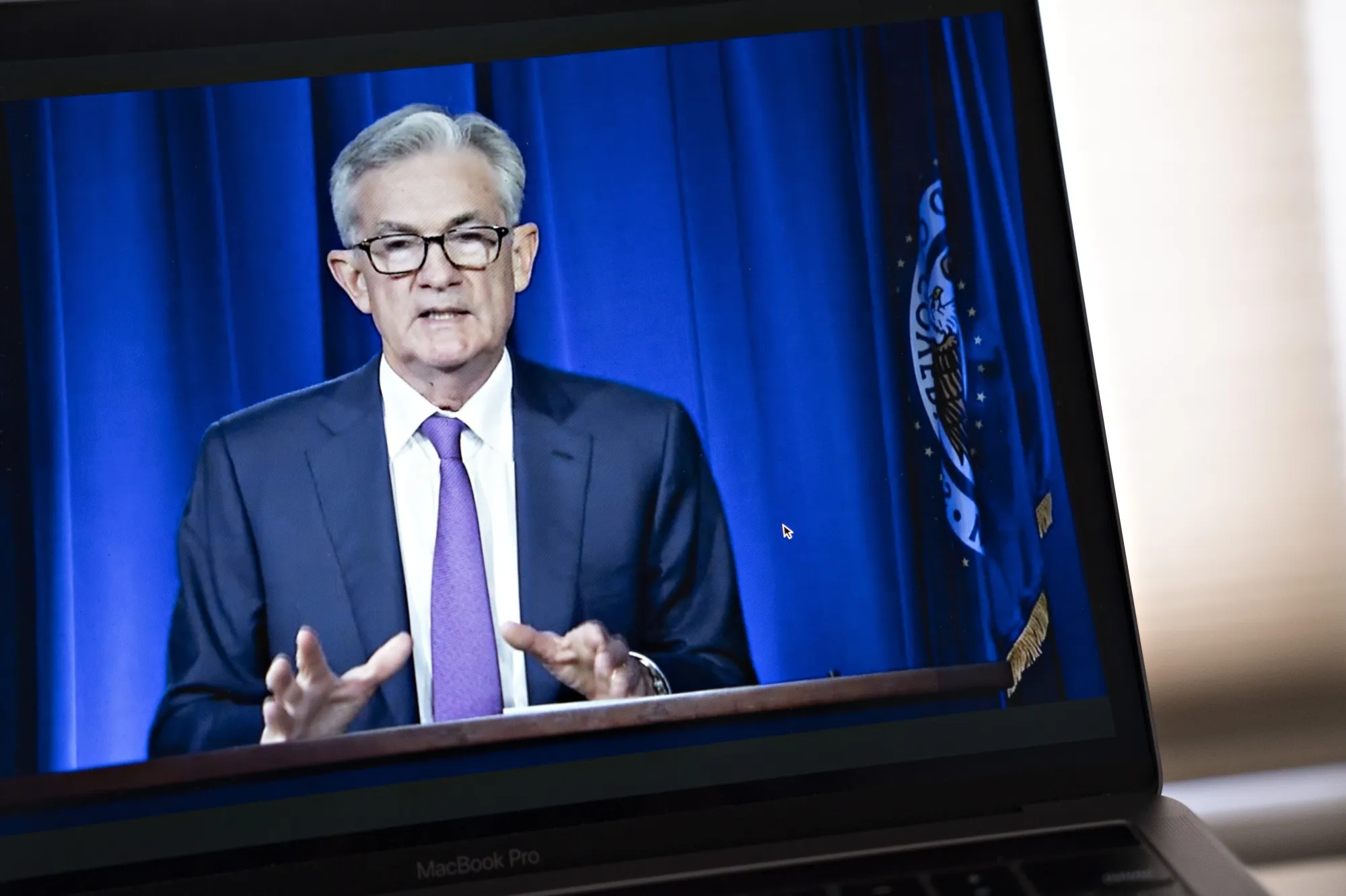 Fed Chair Powell Holds Video News Conference Following FOMC Rate Decision