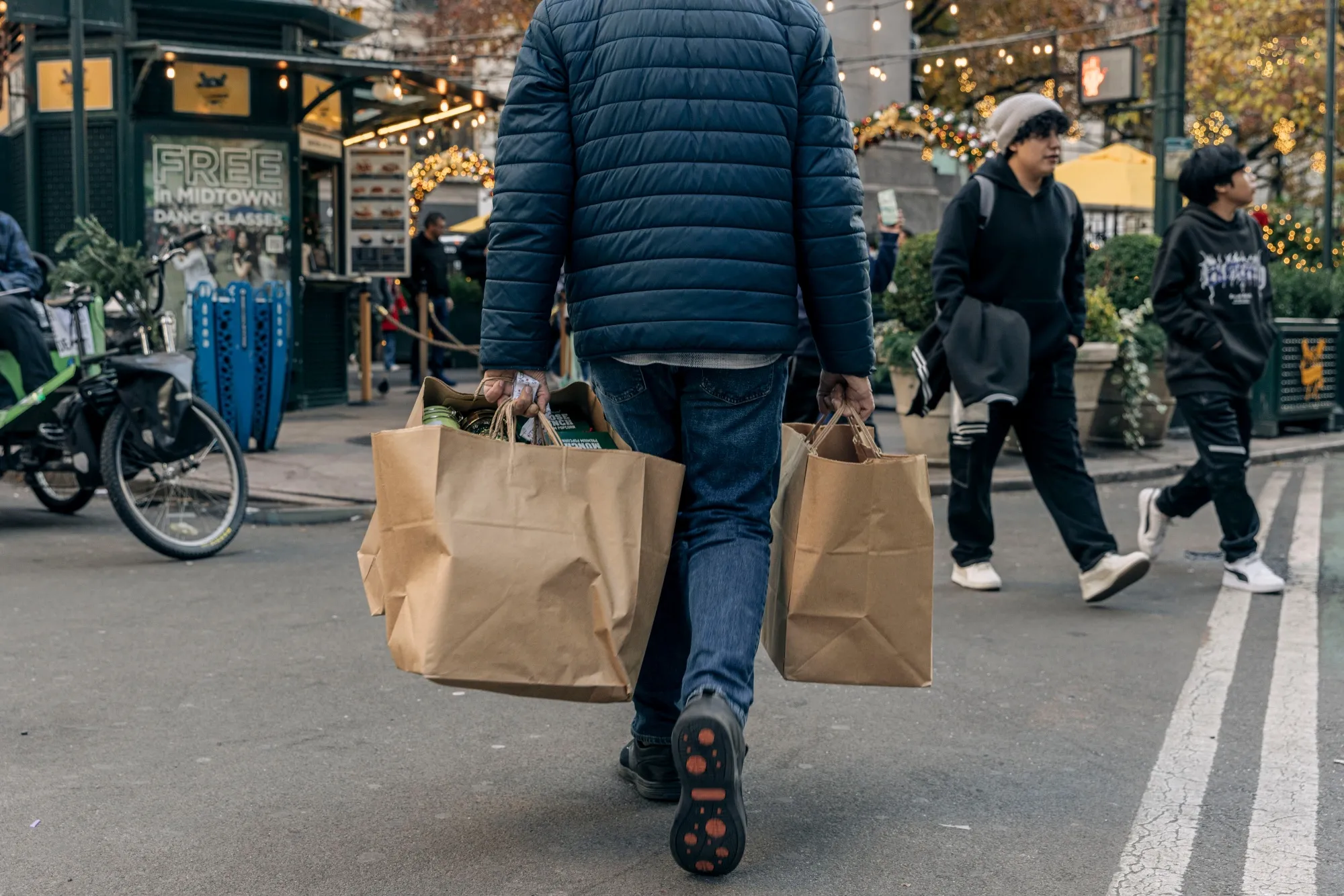 A shopper in New York