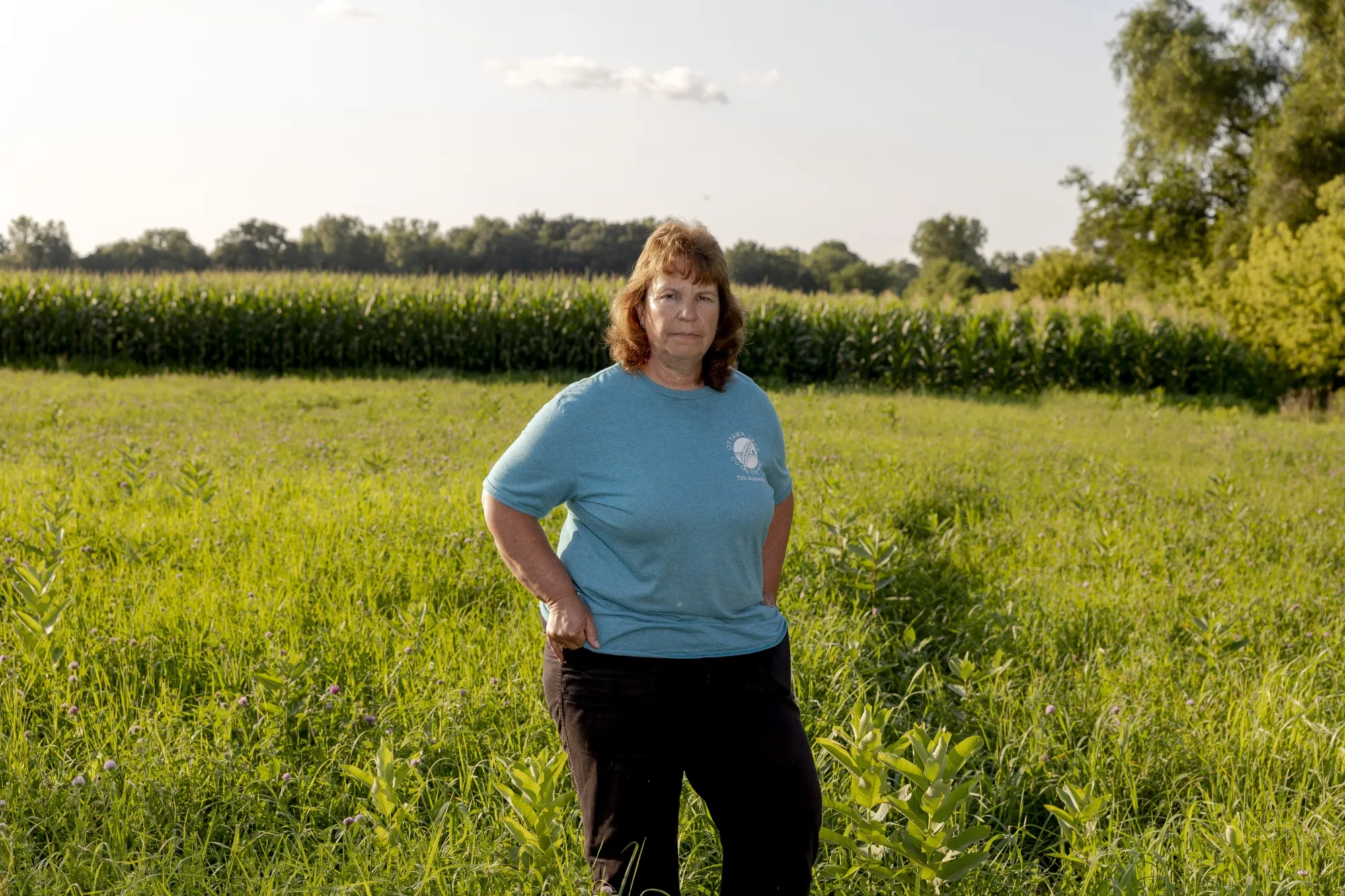 Clara Ostrander on her field she plans to lease to a solar company&nbsp;in Maybee, Michigan.