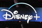 A Disney+ streaming service sign,