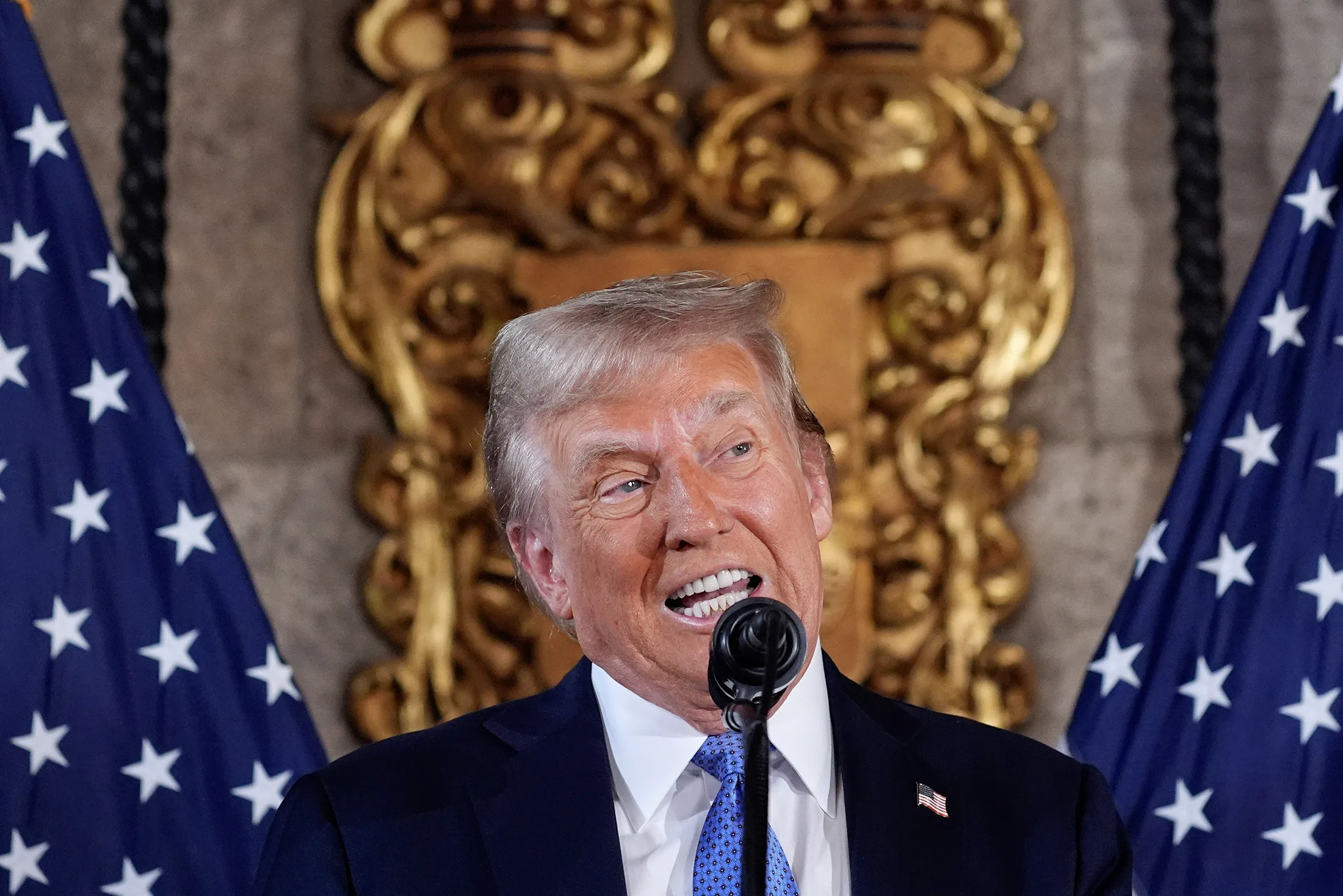 President-elect&nbsp;Donald Trump speaks during a press&nbsp;conference at Mar-a-Lago on&nbsp;Dec. 16.
