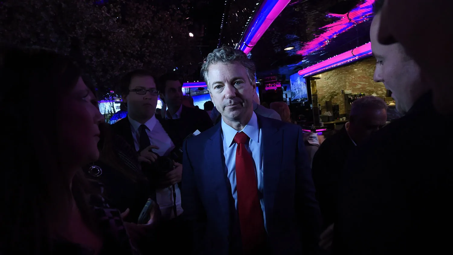 U.S. Sen. Rand Paul (R-KY) walks through the Peppermill Restaurant &amp; Fireside Lounge as he greets guests on January 16, 2015 in Las Vegas, Nevada.
