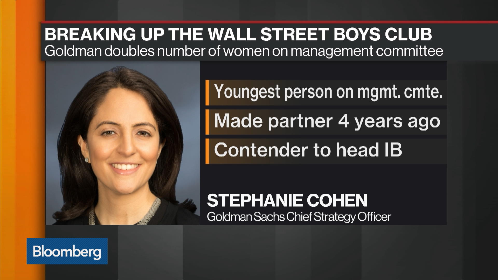 Goldman Sachs Names Stephanie Cohen as Head of Strategy - WSJ