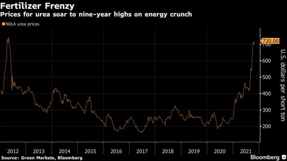 Nitrogen Shortage to Force U.S. Farmers to Scale Back Fertilizer, CF Says