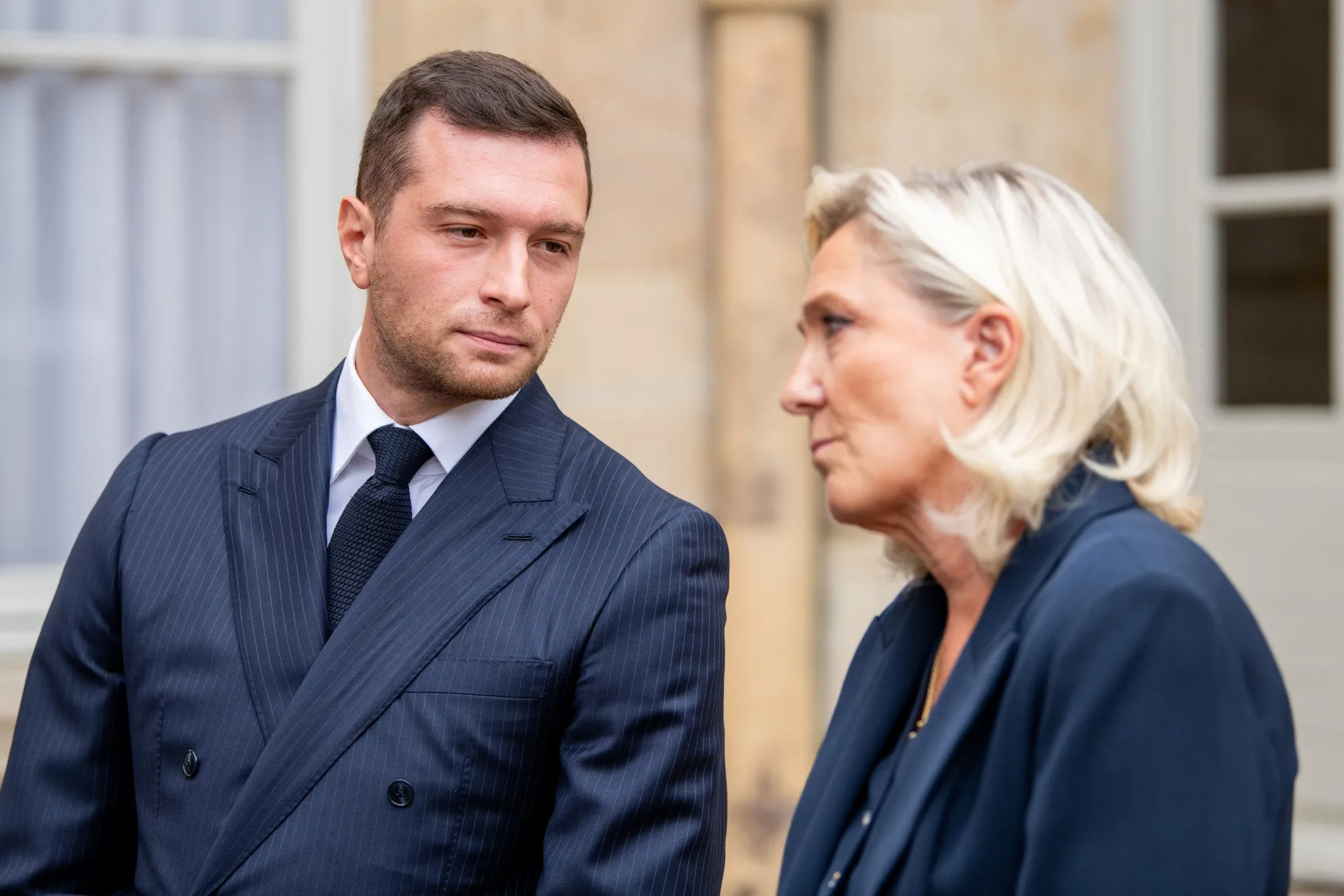 Jordan Bardella and Marine Le Pen