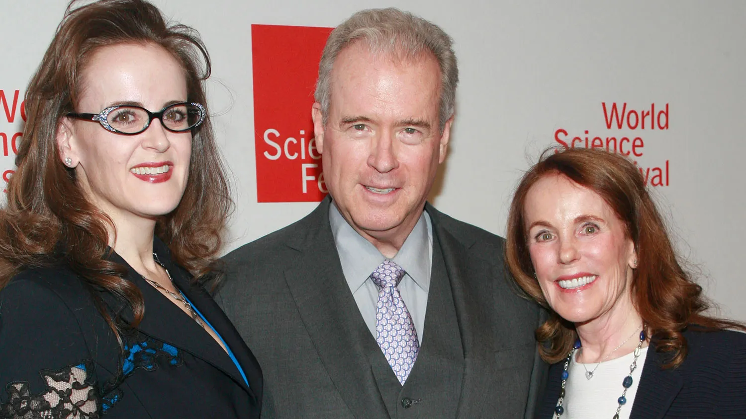 Rebekah, Robert, and Diana Mercer at the 2014 World Science Festival Gala on April 7, 2014
