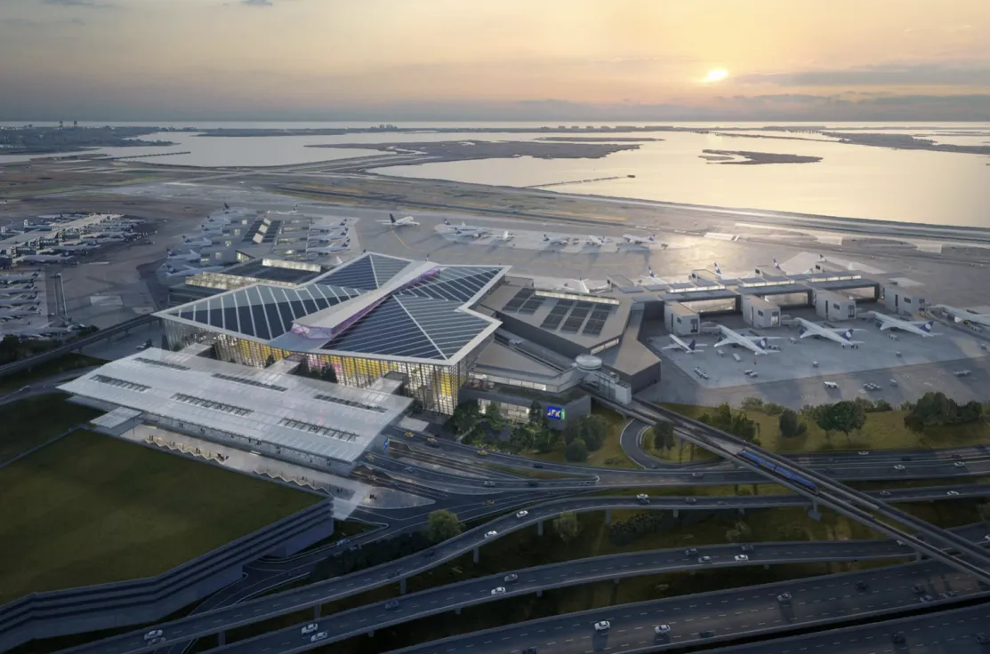A rendering of the New Terminal One at John F. Kennedy International Airport.